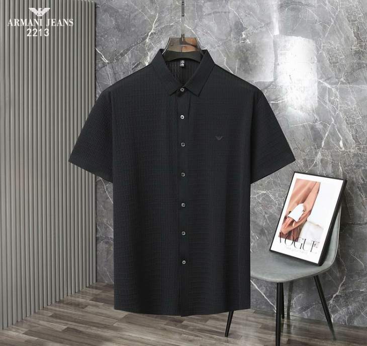 Picture of Armani Shirts Short _SKUArmaniM-3XL26rn0327813